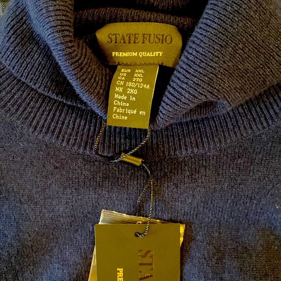 State cashmere turtleneck Sz XXL NWT 30 % cashmere - Picture 6 of 8